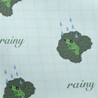 Frog Sitting On A Leaf Pongee