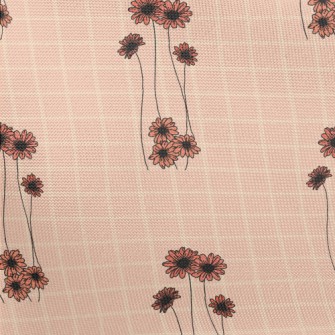 Pink Delicate Flowers Pongee