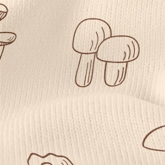Various Mushrooms Shiitake Mus Stretch Jersey