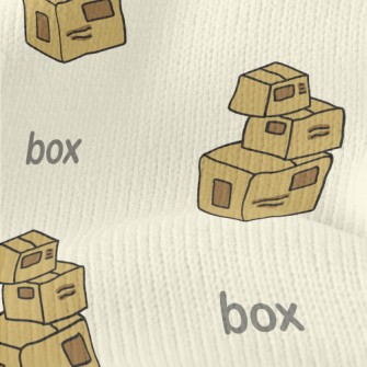Stacked Boxes Stretch Jersey