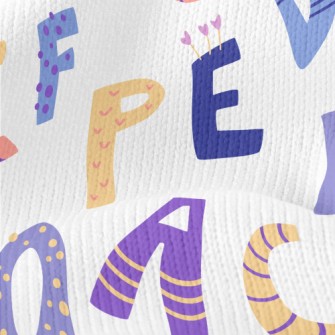 English Letters In Various Sha Stretch Jersey