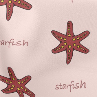 Red Five-clawed Starfish Lightweight Cotton Poplin