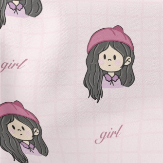 Expressionless Girl Lightweight Cotton Poplin