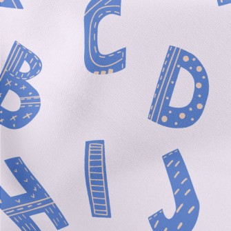 English Letters With Different Lightweight Cotton Poplin