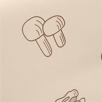 Various Mushrooms Shiitake Mus Midweight Cotton Poplin