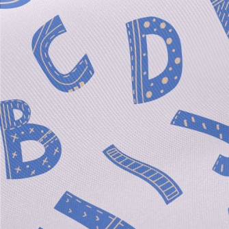 English Letters With Different Midweight Cotton Poplin