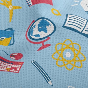 Schoolbag Books Pencils Athletic Mesh Flat Back
