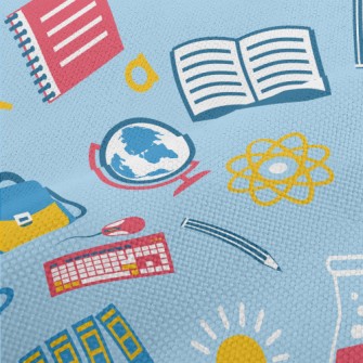 Schoolbag Books Pencils Performance Linen