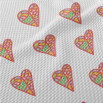Color Block Stitching Love Birdseye Piqué