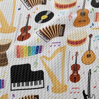 Accordion Violin Harp Birdseye Piqué