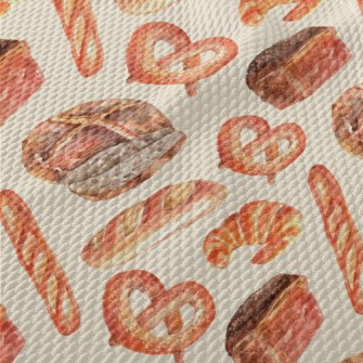 Watercolor Realistic Bread Birdseye Piqué