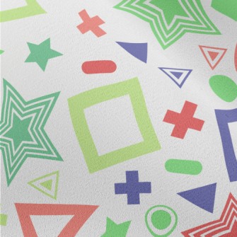 Colorful Fluorescent Geometric Chiffon