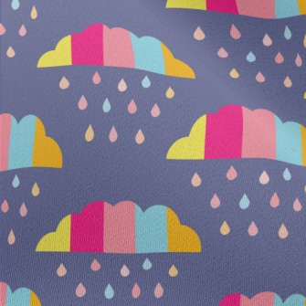 Colorful Clouds Raindrops Chiffon