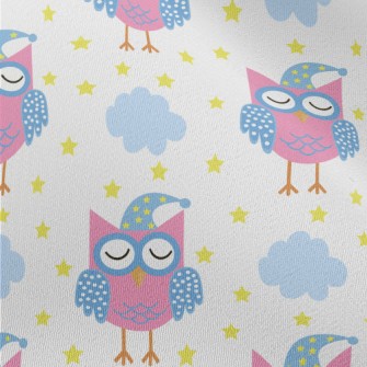 Good Night Closed Eyes Owl Chiffon