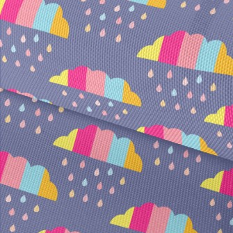 Colorful Clouds Raindrops Waterproof Oxford