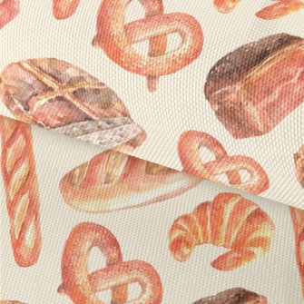 Watercolor Realistic Bread Waterproof Oxford