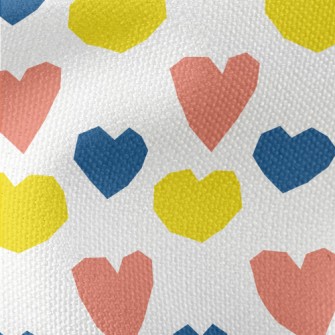 Color Block Deformation Heart Waterproof Canvas