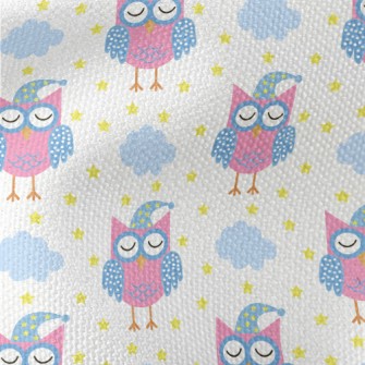 Good Night Closed Eyes Owl Waterproof Canvas