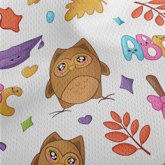 Graduation Hat Owl Athletic Mesh Flat Back