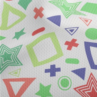 Colorful Fluorescent Geometric Athletic Mesh Flat Back