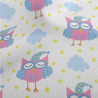 Good Night Closed Eyes Owl Athletic Mesh Flat Back