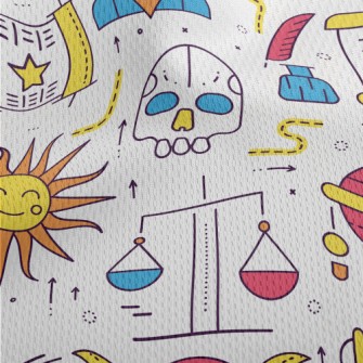 Wizard Witchcraft Divination Athletic Mesh Flat Back