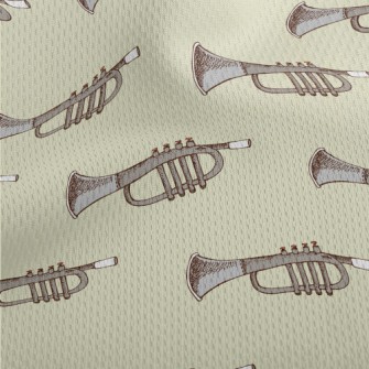 Retro Trumpet Athletic Mesh Flat Back