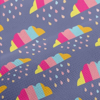 Colorful Clouds Raindrops Performance Linen