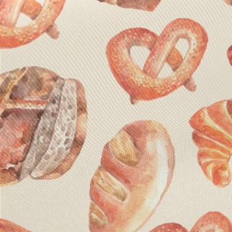 Watercolor Realistic Bread Twill