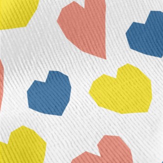 Color Block Deformation Heart Standard Corduroy