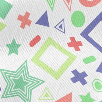 Colorful Fluorescent Geometric Standard Corduroy