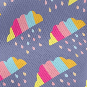 Colorful Clouds Raindrops Standard Corduroy