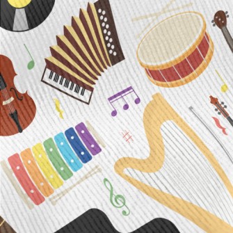 Accordion Violin Harp Standard Corduroy