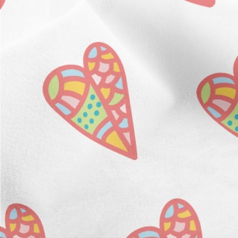 Color Block Stitching Love Micro Fleece