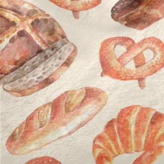 Watercolor Realistic Bread Minky