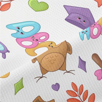 Graduation Hat Owl Piqué