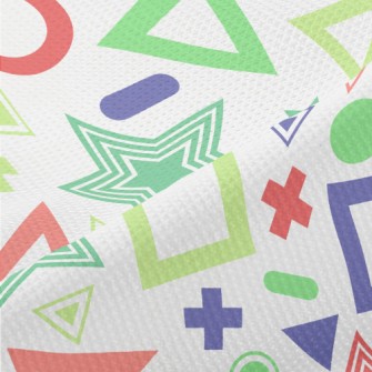 Colorful Fluorescent Geometric Piqué