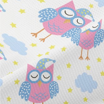 Good Night Closed Eyes Owl Piqué