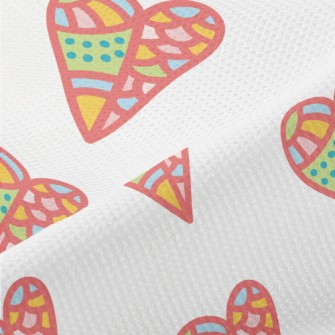 Color Block Stitching Love Piqué
