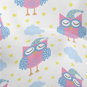 Good Night Closed Eyes Owl Lightweight Performance Linen
