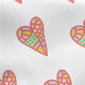 Color Block Stitching Love Jersey Backed Fleece