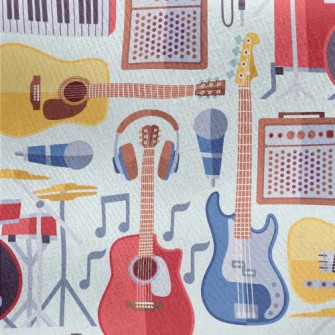 Electric Guitar, Guitar, Elect Jersey Backed Fleece
