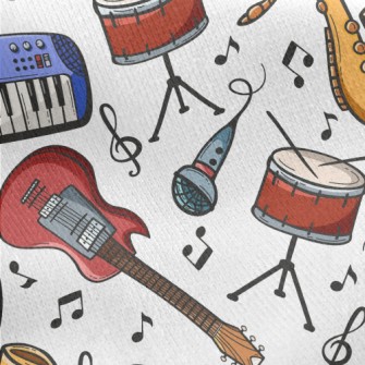 Keyboard, Drums, Guitar Jersey Backed Fleece