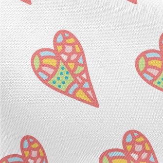 Color Block Stitching Love Pongee