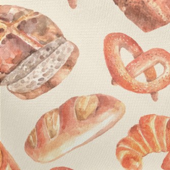 Watercolor Realistic Bread Pongee
