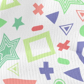 Colorful Fluorescent Geometric Stretch Jersey