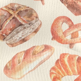 Watercolor Realistic Bread Stretch Jersey