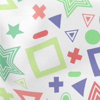 Colorful Fluorescent Geometric Lightweight Cotton Poplin