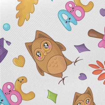 Graduation Hat Owl Midweight Cotton Poplin