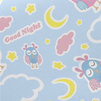 Owl Says Goodnight Midweight Cotton Poplin